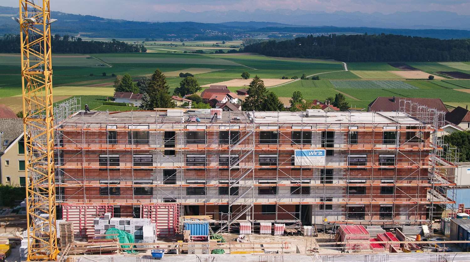 Drone imagery construction Switzerland