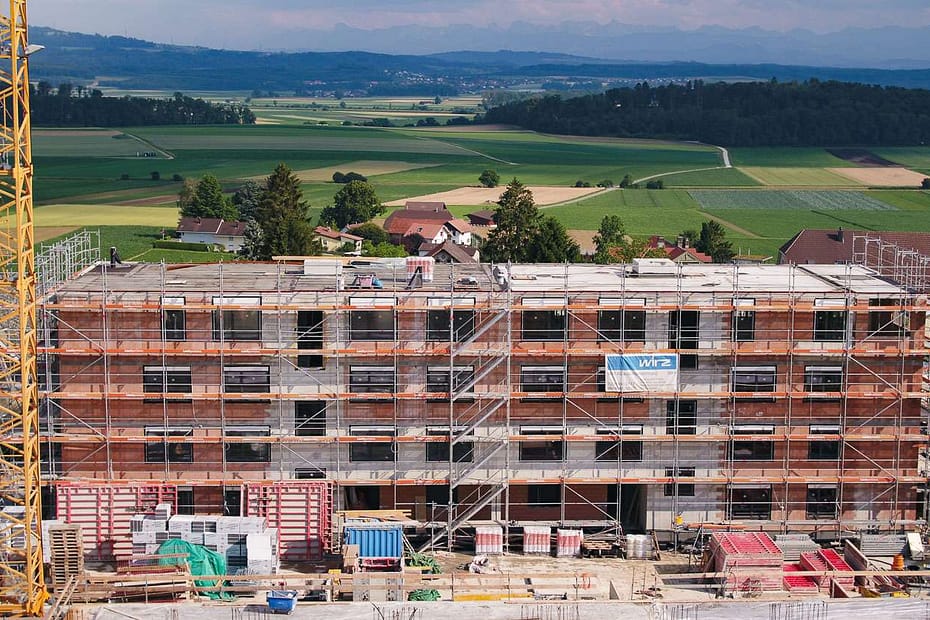 Drone imagery construction Switzerland