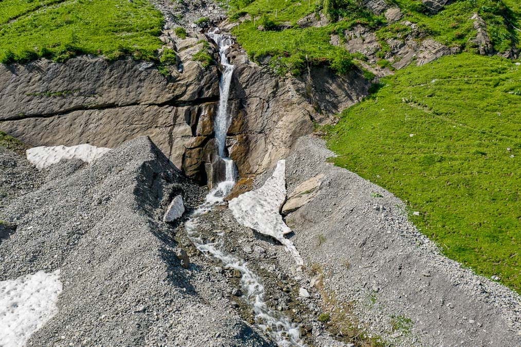 An Alpine waterfall